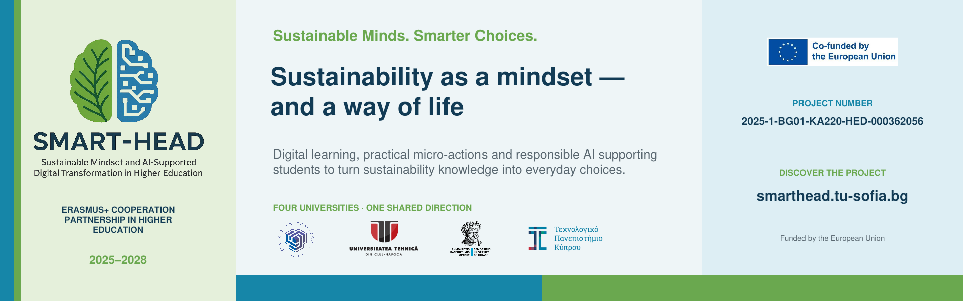 SMART-HEAD project banner: Sustainability as a mindset — and a way of life.